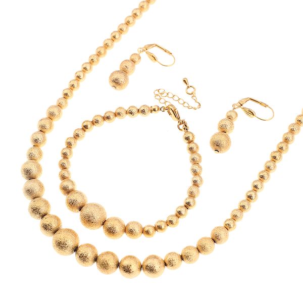 

african beaded earrings necklace bracelet set glossy bead ball ethiopian, Black