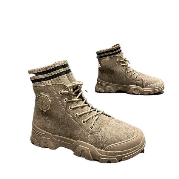 

brand women ankle boots fashion thick sole casual shoes winter lace up short sock-open walking footwear, Black