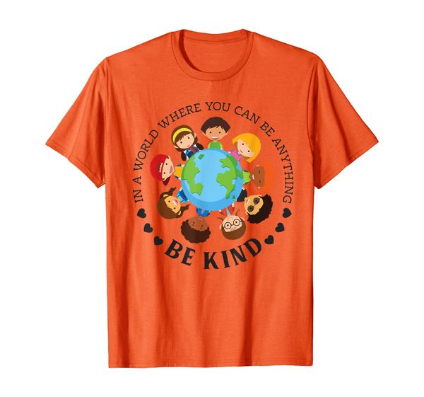 

world where you can be kind orange unity day anti bullying t-shirt, White;black