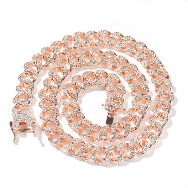 

chain hip hop gold plated diamond men's necklaces, Silver