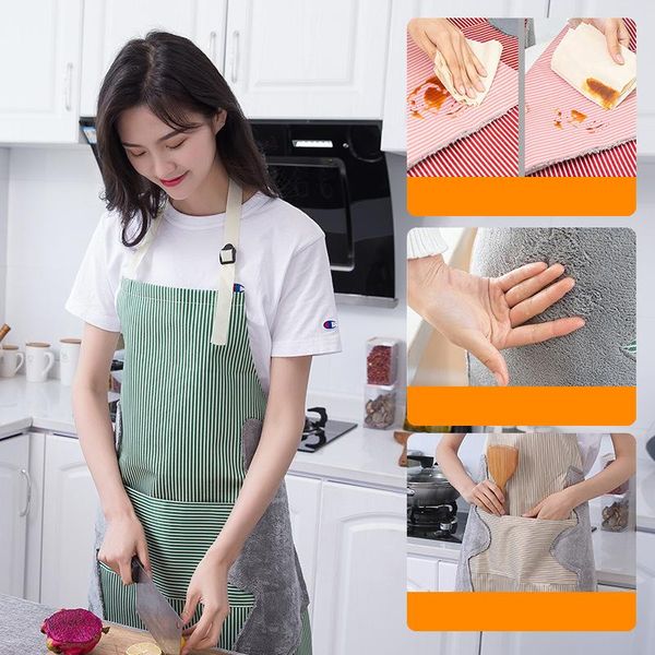 

ladies hand wipe apron cooking kitchen restaurant home cook bib barbecue belt pocket work aprons