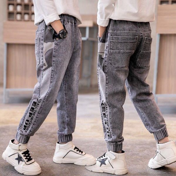 

boys spring autumn gray fashion casual and durable jeans, Blue