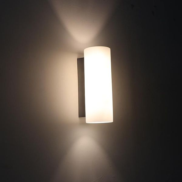 

wall lamp [ygfeel] lamps modern simple bedroom bedside 2pcs*e14 holder stair corridor light aluminum body glass lampshade