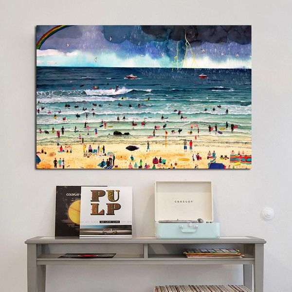 

paintings marta zamarska beach scene wall art canvas painting posters prints modern picture for living room home decoration