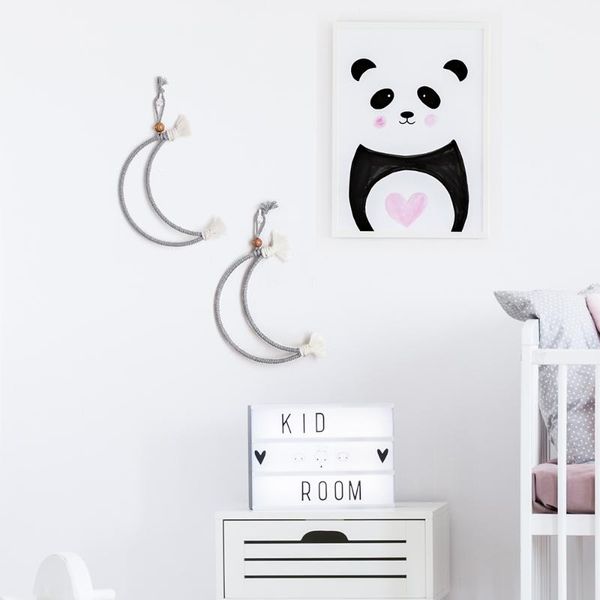

decorative objects & figurines creative moon star wall hanging kids room decoration nordic pendant ornament gifts for baby crib tent nursery