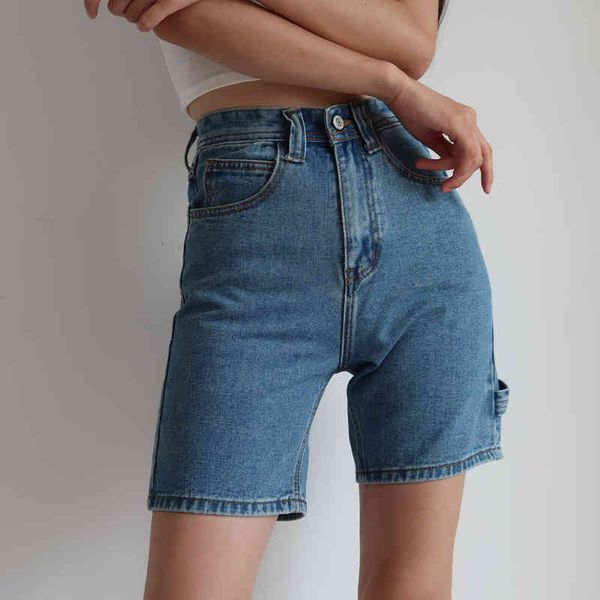 

women's shorts cyclist denim bermuda womens casual high waist five-point jeans summer fashion m03u, White;black
