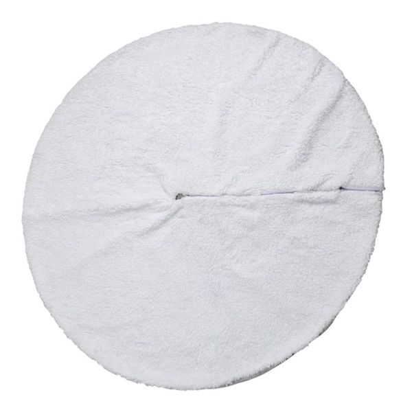 

christmas decorations 1pc tree skirt festival plush white round shape apron