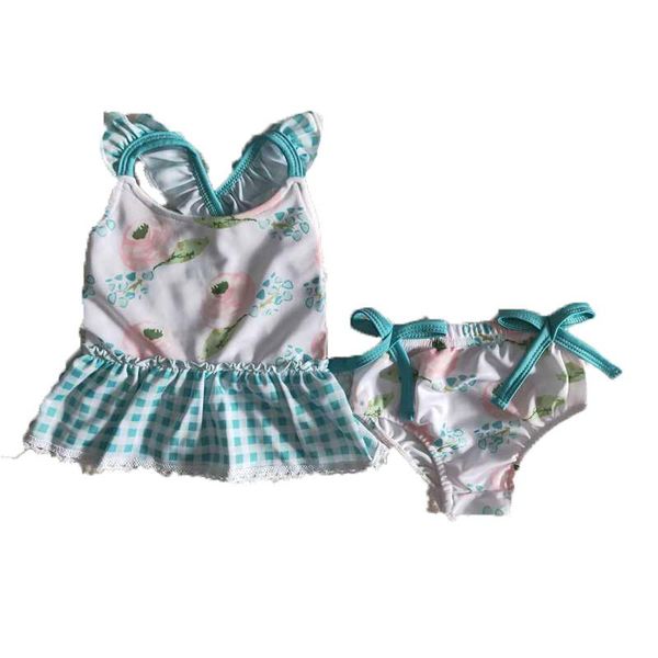 

clothing sets baby girls two piece swimsuit swimwear high neck bodysuit bathing suit girl beach wear, White
