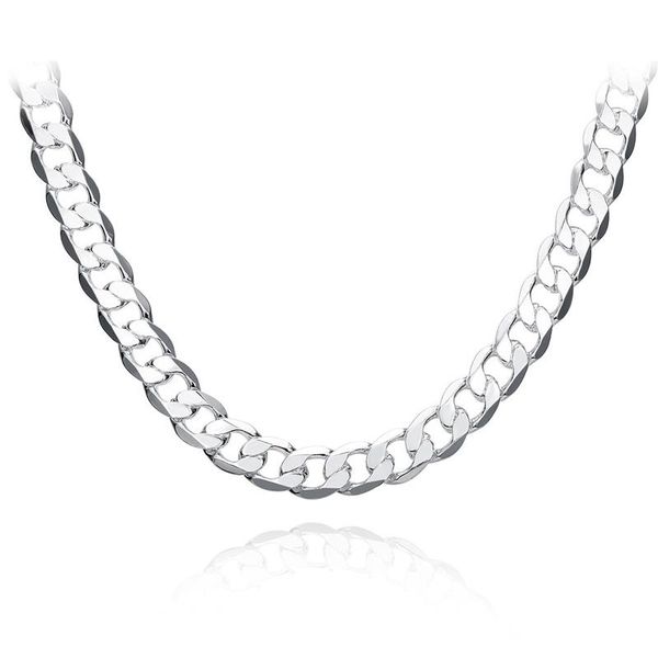 

chains 10mm 22"24"26" men figaro chain necklaces for male 925 silver jewelry statement n185 wholesale