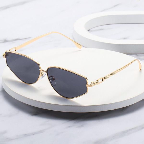 

outdoor eyewear zilead light luxury small frame metal sunglasses colored lenses uv protection