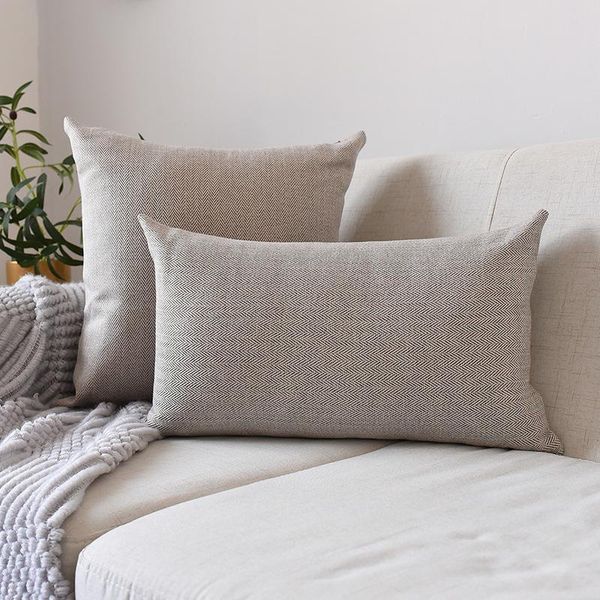 

cushion/decorative pillow soft linen fabric home cushion cover light brown series decorative waist pillowcase 35x50/45x45cm