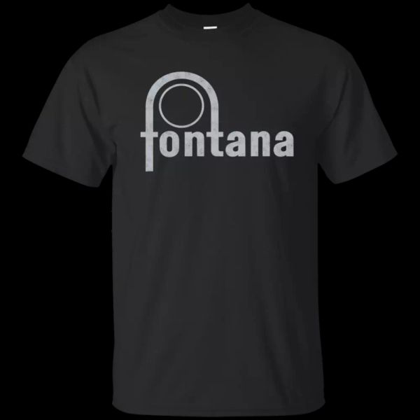 

fontana, retro, logo, record, company, label, music, rock and roll, vinyl, t-shi, White;black