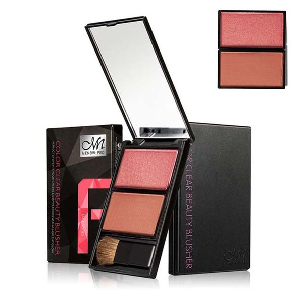 

blush 2 colors/set mineral pigment blusher powder with soft brush long-lasting bronzer natural cheek palette foundation makeup