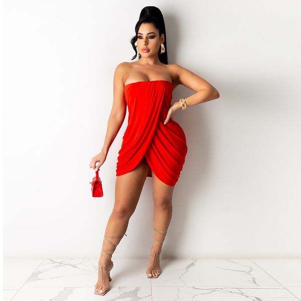 

2021 new irregular pleated strapless, White;black