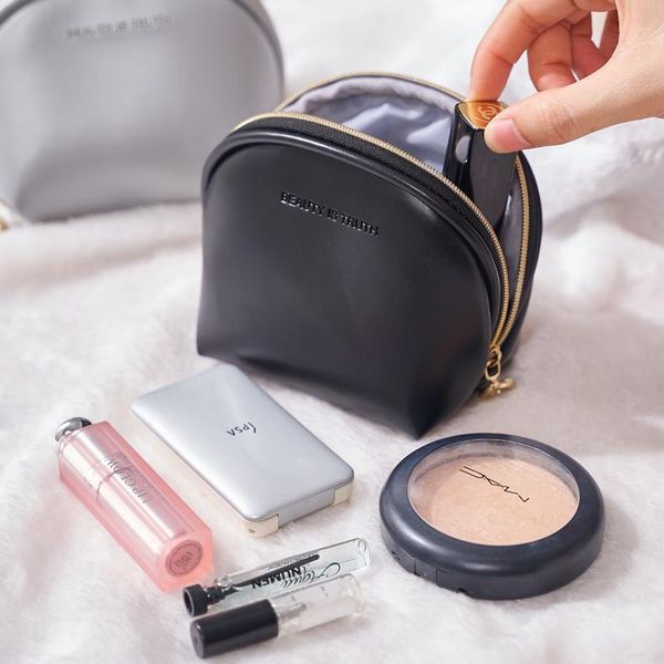 

storage bags pu leather zipper coin purse small travel bag women gift cosmetic lipstick