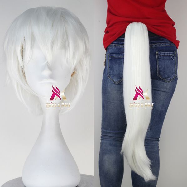 

meisi youfa yinhun dingchun detachable claw clip horsetail cosplay animation wig, Black