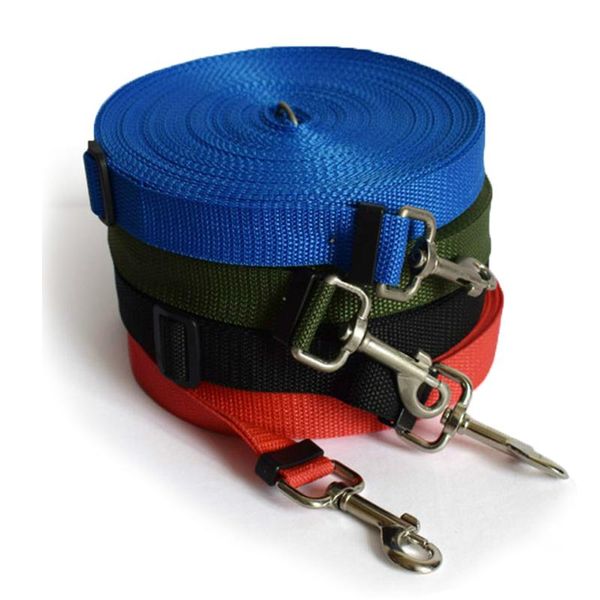 

super long nylon dog lead leash pet traction rope adjustable outdoor walk training leashes large labrador small puppy cat collars &
