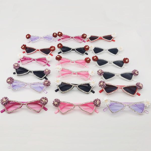 

sunglasses zaolihu gorgeous kids flower cat eye baby shades diy diamond children sun glasses 4-12 years summer eyewear gafas de, Blue
