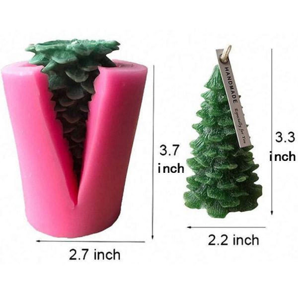 

craft tools 3d wax christmas tree candle silicone mold xmas gift for friends dessert jelly ice cream molds