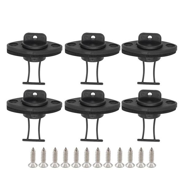 

6pcs black universal kayak dinghy canoe boat hull thread drain plugs bung screws kit for outdoors camping hiking rafts/inflatable boats