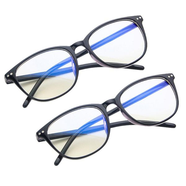 

mirrors 2 pairs practical glasses frames blue light gaming (black)