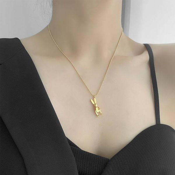 

trendy mobile pendant necklace yellow gold color titanium steel fashion jewelry for woman girl gift 1pcs necklaces, Silver