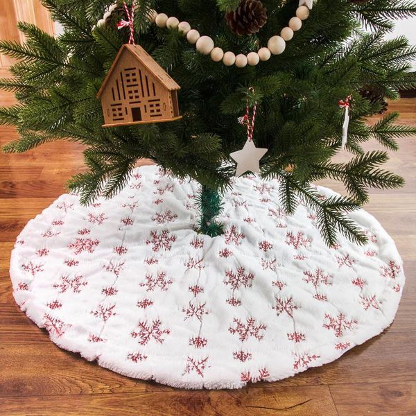 

christmas decorations white tree skirt 90 122cm plush bead sequin embroidered decoration l1