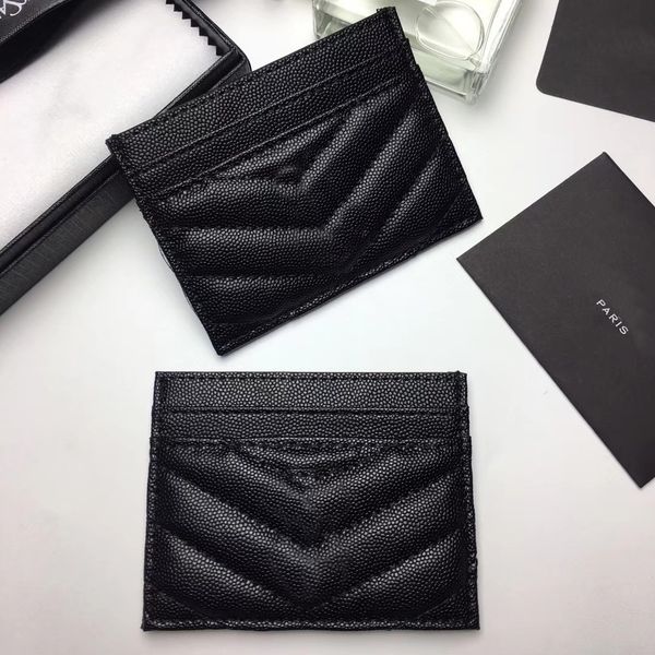 

classic fashion mini portable card bag 4 detents clip wallet grain embossed quilted leather gold standard silver standard zero purse key bag, Brown;gray