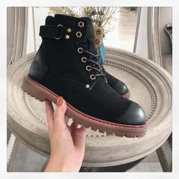 

boots vallu 2021 winter fashion retro style all-match real leather hair lining ski, Black