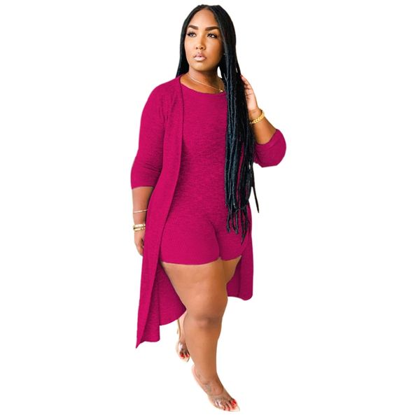 

autumn ribbed 2 piece set women clothing fall casual long cardigan and short jumpsuit set bodycon 2 piece sets womens outfits, Black;white