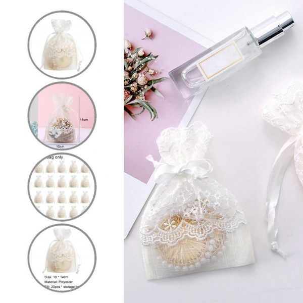 

gift wrap multi-purpose 20pcs drawstring lace mesh bags small exquisite for