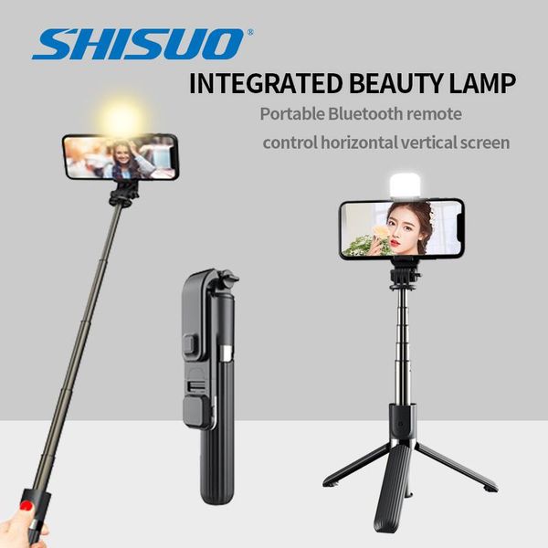 

l03s bluetooth wireless selfie stick tripod ring light fill-light foldable monopods with remote control for phone cameras