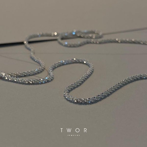 

fashion minority hipsterssparkling collarbone chain simple elegant ring retro korean edition senior sense women chains, Silver