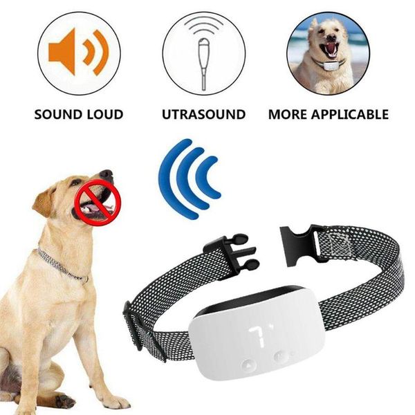 

cat collars & leads anti bark dog collar ip67 electric vibration for dogs accessories rechargeable beep auto barking no training coll