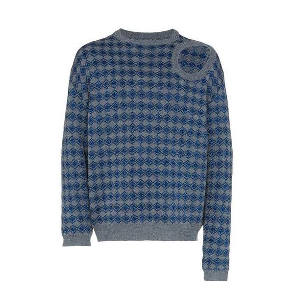 

men's sweaters raf prussian blue gold line lingge hollow out design sweet tea upper body fashion sweater, White;black