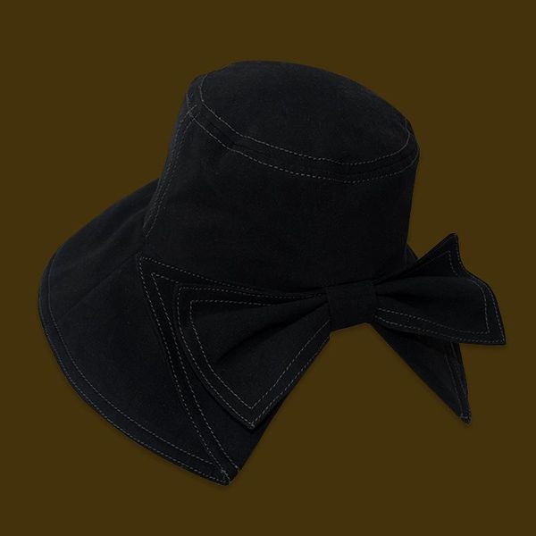 

wide brim hats spring / summer travel female korean b ow swal low tail japanese fisherman h at sun hat, Blue;gray