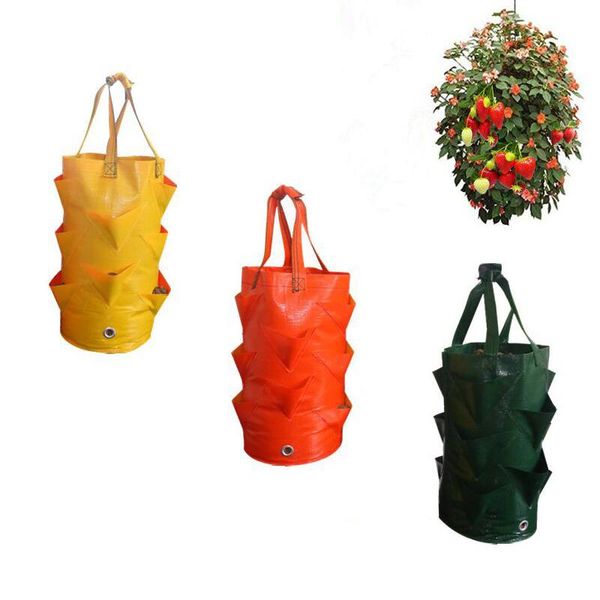 

gallons strawberry grow container bag vegetable gardening thicken pot planting diy planter pe fabrics garden tool planters & pots