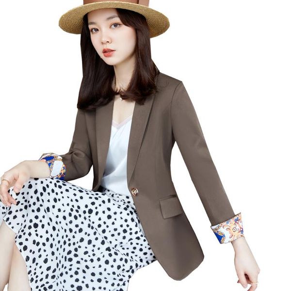 

women's suits & blazers ladies woman brown green black apricot blue jackets blazer fashion female autumn spring outwear casual coat, White;black