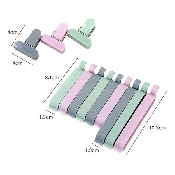 

12pcs/set portable sealing bag clips snack storage clamp plastic tool aug889