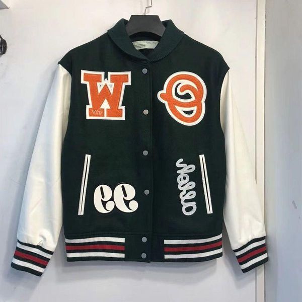 

men's jackets supply luxury 2021 fall men swear teenagers 99 digital printing color matching jacket arrow baseball, Black;brown
