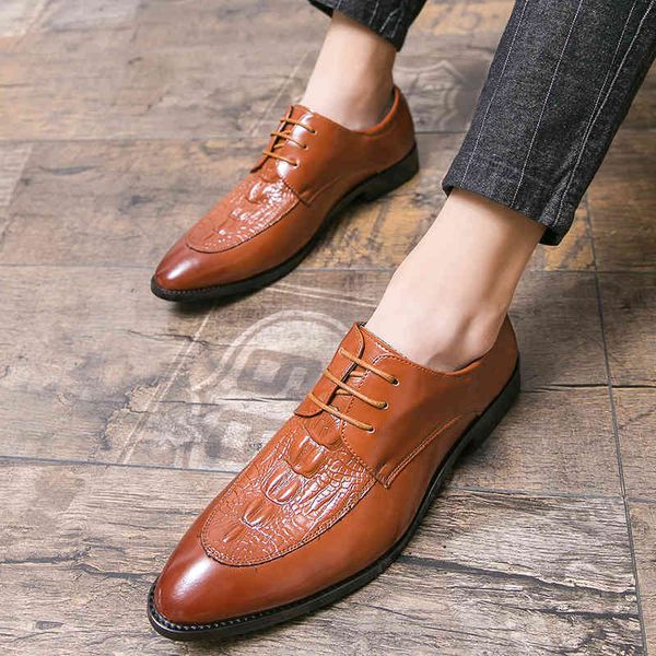 

dress shoes 2021 full grain leather men retro comfortable casual fashion handmade wedding kqz3, Black