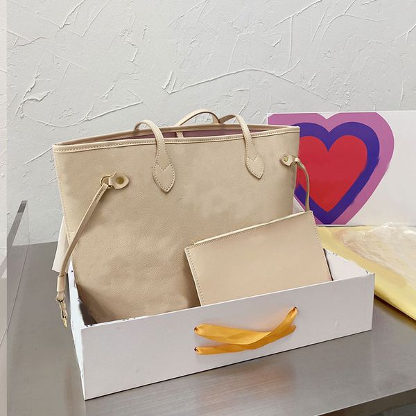 

large capacity tote handbag wallet 2 in 1 composite bags genuine leather fashion embossed letter shoulder bag hardware star style interior p