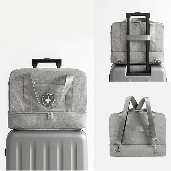 

storage bags travel bag waterproof large capacity multifunctional dry wet separation handbag duffle
