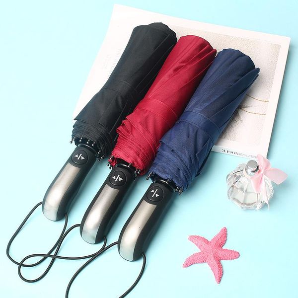 

umbrellas wind resistant folding automatic umbrella rain women auto luxury big windproof for men black coating 10k parasol