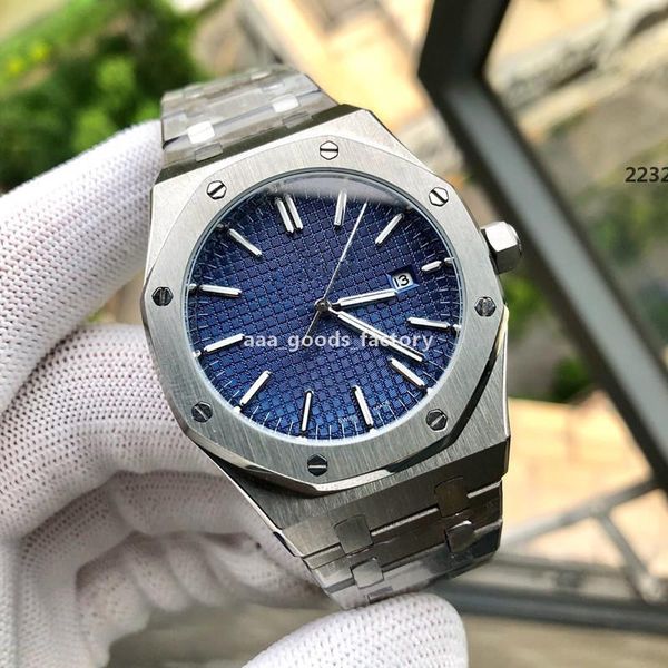 

223l 313l 316l stainless steel mens watches calendar full automatic men mechanical movement watch 41x13mm montre de luxe orologio di lusso, Slivery;brown