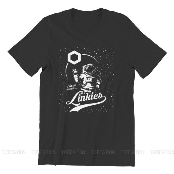 

men's t-shirts need more linkies tshirts chainlink crypto link coin cryurrency blockchain male graphic pure cotton streetwear t shirt, White;black