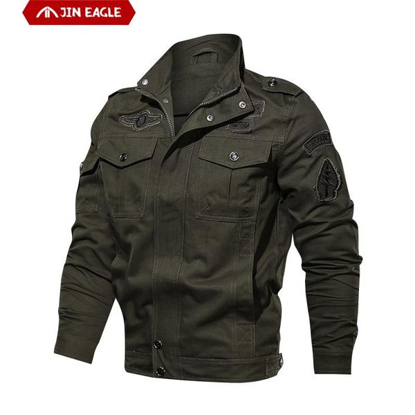 

autumn winter cargo jackets jacket men jeans casual cotton coat army bomber flying suit tactical flight hunt hunting, Camo;black