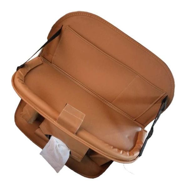 

car organizer back seat with kids bottles storage foldable dining table (red)