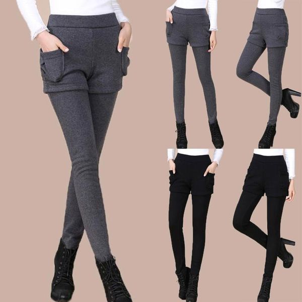 

women winter warm leggings skinny stretch fleece pants casual faux velvet ankle-length legging knitted thick slim yoga outfit