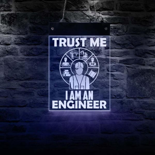 

trust me i am a engineer architects led neon sign home decor display board electric emblem wall light for built environment fans lamp